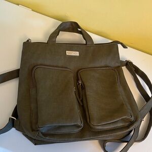 MultiSac Yonkers Olive Manmade Backpack Tote